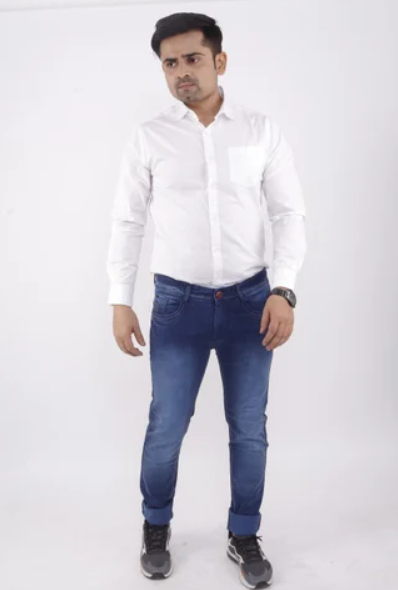 Pure Cotton White Plain Shirt