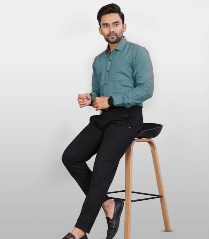 Plain Men Cotton Shirts, Full Sleeves, Casual